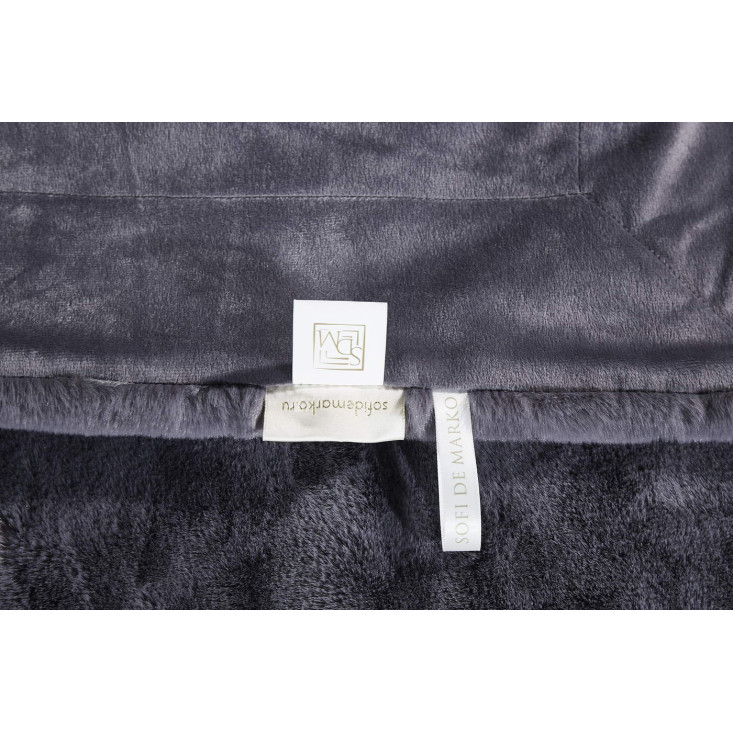 Плед искусственный мех Sofi De Marko Ричард антрацит