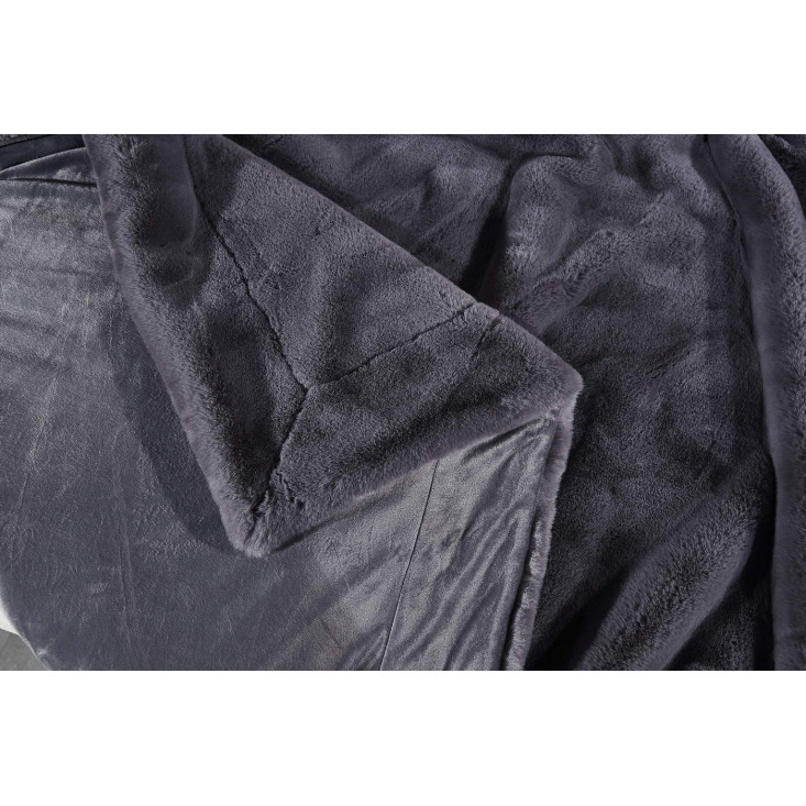 Плед искусственный мех Sofi De Marko Ричард антрацит