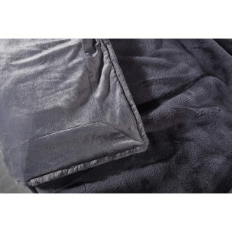 Плед искусственный мех Sofi De Marko Ричард антрацит - купить по низким ценам в Lux-Postel.com