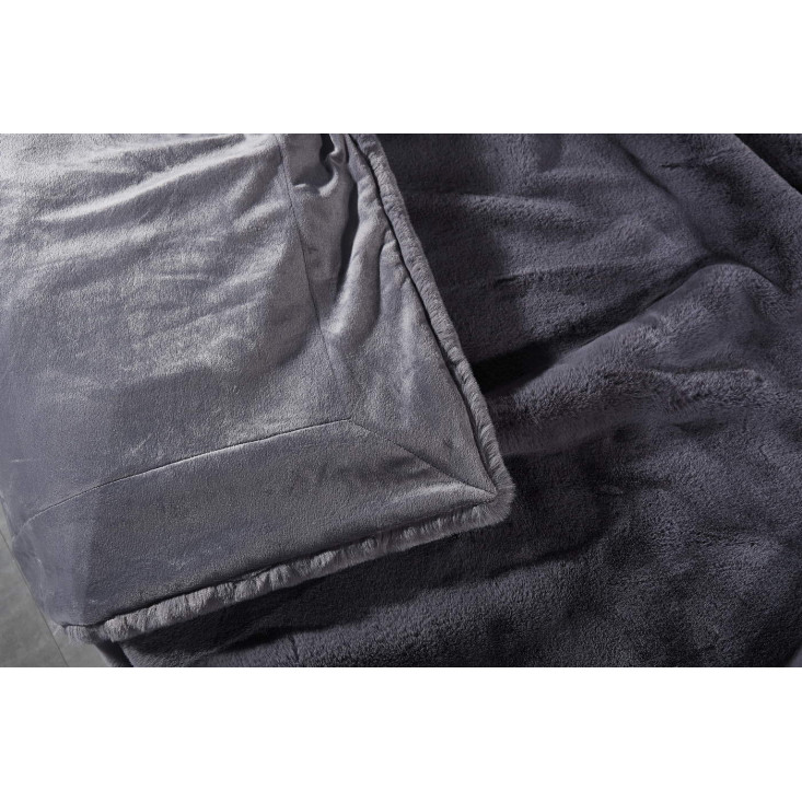 Плед искусственный мех Sofi De Marko Ричард антрацит