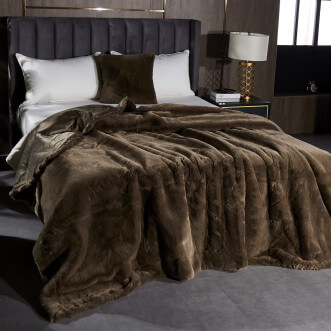 Плед искусственный мех Sofi De Marko Ричард кофе