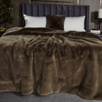 Плед искусственный мех Sofi De Marko Ричард кофе - купить по низким ценам в Lux-Postel.com