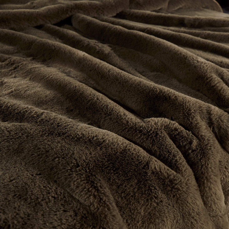 Плед искусственный мех Sofi De Marko Ричард кофе