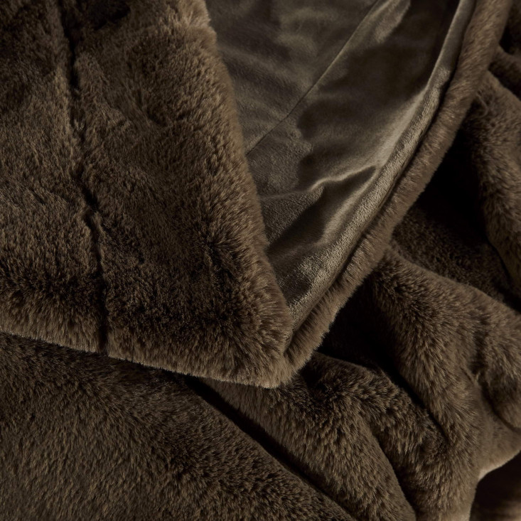 Плед искусственный мех Sofi De Marko Ричард кофе