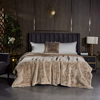 Плед искусственный мех Sofi De Marko Ричард крем