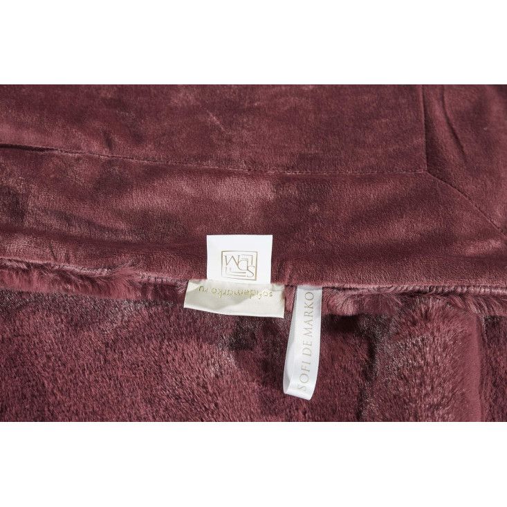 Плед искусственный мех Sofi De Marko Ричард марсала