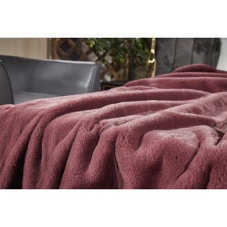 Плед искусственный мех Sofi De Marko Ричард марсала