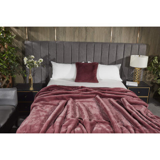 Плед искусственный мех Sofi De Marko Ричард марсала