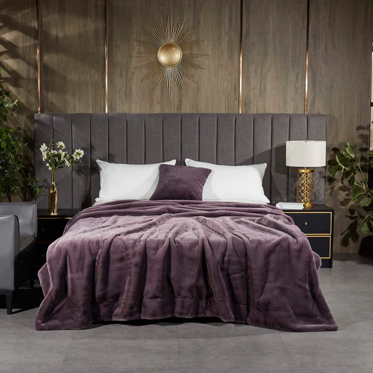 Плед искусственный мех Sofi De Marko Ричард мокко