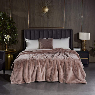 Плед искусственный мех Sofi De Marko Ричард пепельная роза