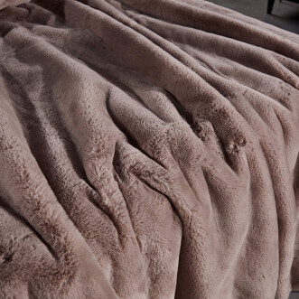 Плед искусственный мех Sofi De Marko Ричард пепельная роза фото