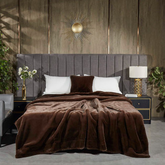 Плед искусственный мех Sofi De Marko Ричард шоколад