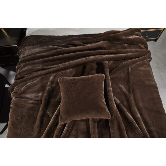 Плед искусственный мех Sofi De Marko Ричард шоколад - купить по низким ценам в Lux-Postel.com