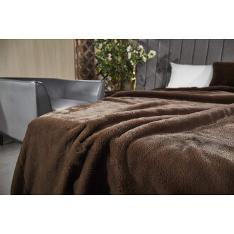 Плед искусственный мех Sofi De Marko Ричард шоколад фото