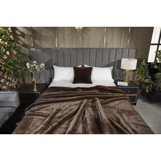 Плед искусственный мех Sofi De Marko Ричард шоколад - купить по низким ценам в Lux-Postel.com