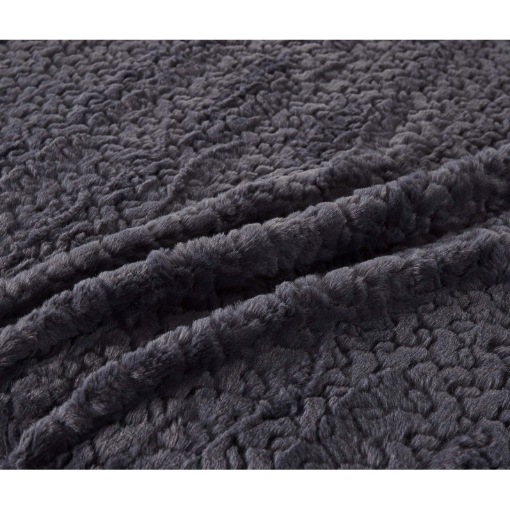 Плед искусственный мех Sofi De Marko Теодор антрацит