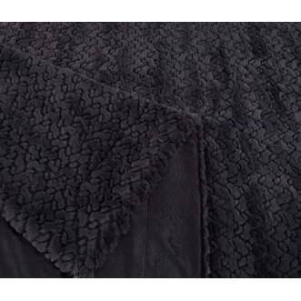 Плед искусственный мех Sofi De Marko Теодор антрацит - купить по низким ценам в Lux-Postel.com