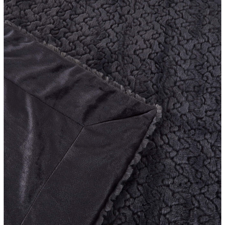 Плед искусственный мех Sofi De Marko Теодор антрацит