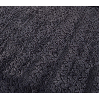 Плед искусственный мех Sofi De Marko Теодор антрацит - купить по низким ценам в Lux-Postel.com