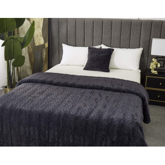 Плед искусственный мех Sofi De Marko Теодор антрацит описание