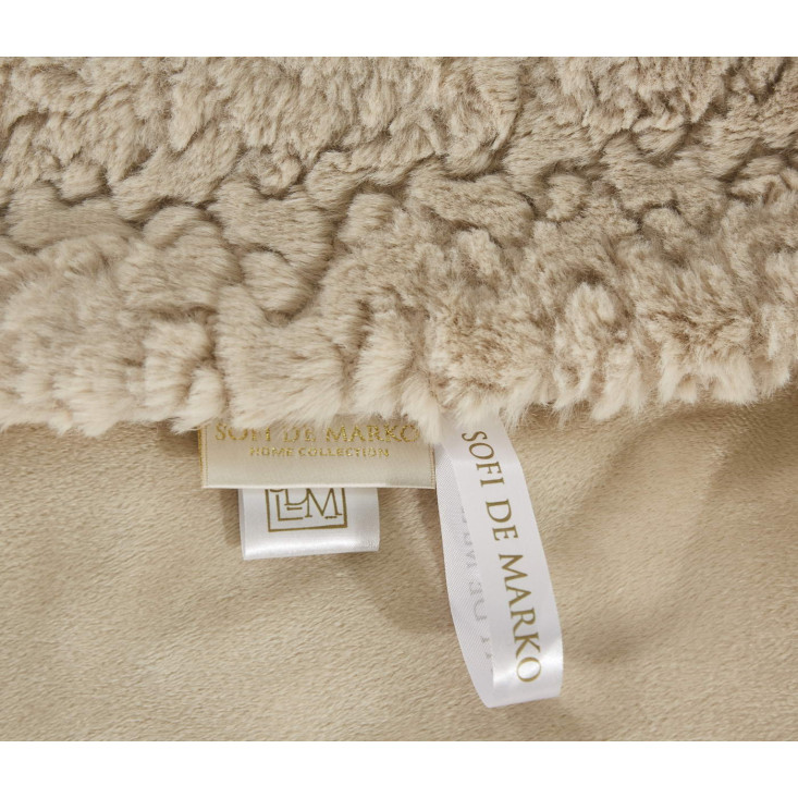 Плед искусственный мех Sofi De Marko Теодор беж