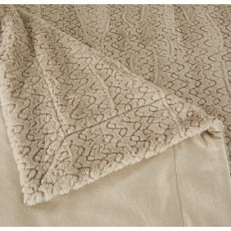 Плед искусственный мех Sofi De Marko Теодор беж - купить по низким ценам в Lux-Postel.com