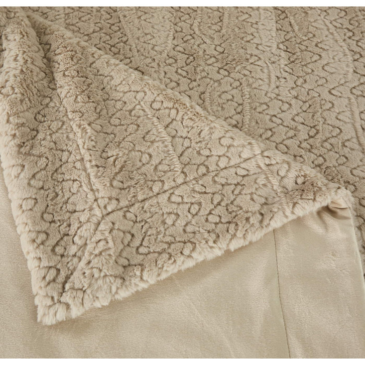 Плед искусственный мех Sofi De Marko Теодор беж