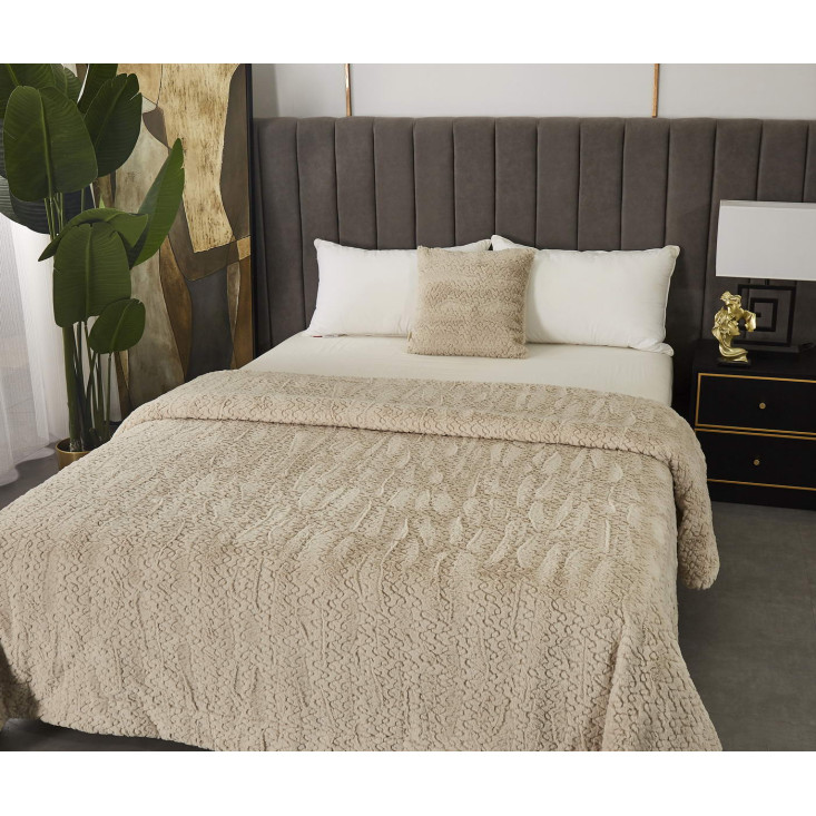 Плед искусственный мех Sofi De Marko Теодор беж