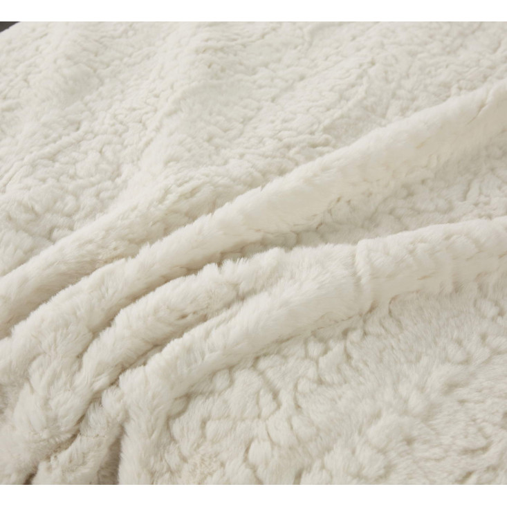 Плед искусственный мех Sofi De Marko Теодор белое