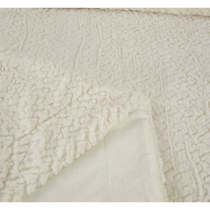 Плед искусственный мех Sofi De Marko Теодор белое