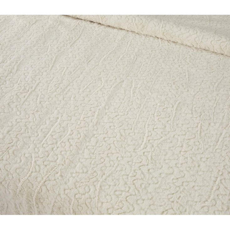 Плед искусственный мех Sofi De Marko Теодор белое