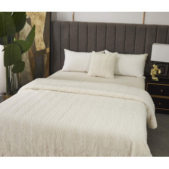 Плед искусственный мех Sofi De Marko Теодор белое описание