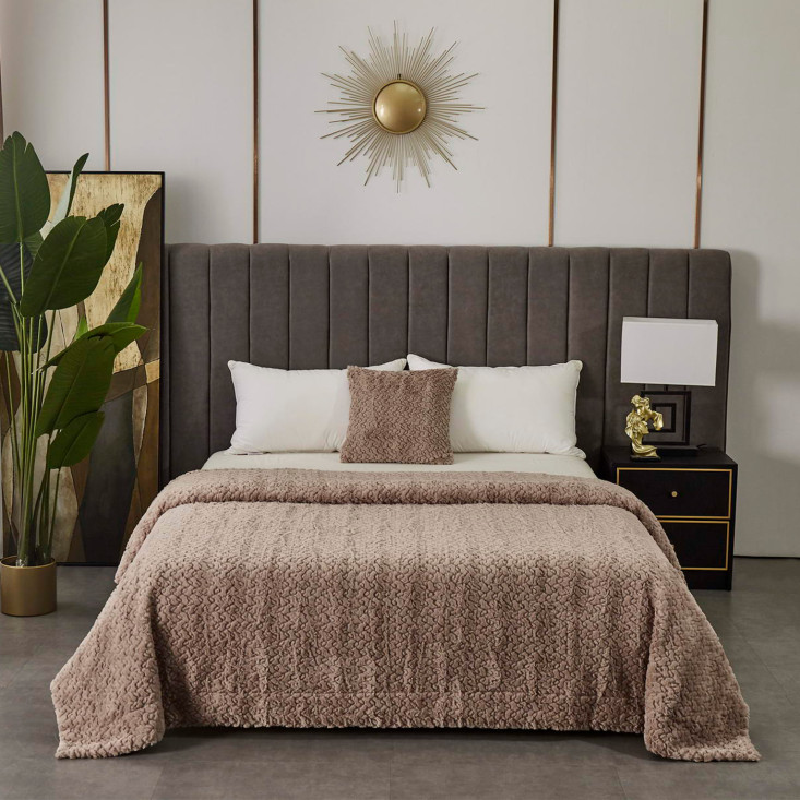 Плед искусственный мех Sofi De Marko Теодор мокко