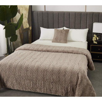 Плед искусственный мех Sofi De Marko Теодор мокко описание