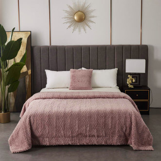 Плед искусственный мех Sofi De Marko Теодор пепельная роза