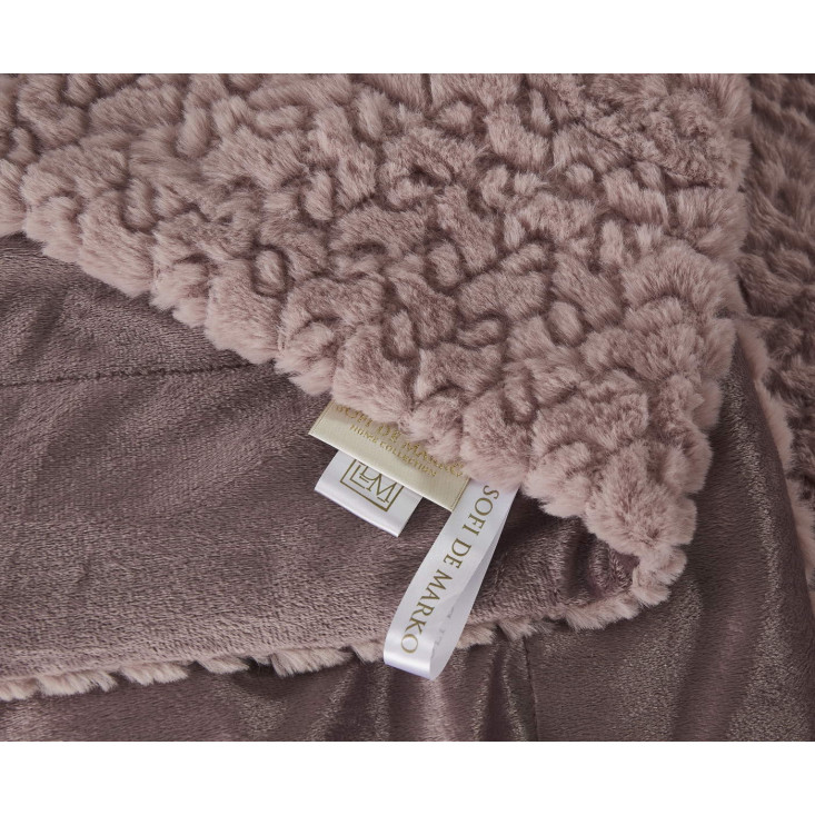 Плед искусственный мех Sofi De Marko Теодор пепельная роза