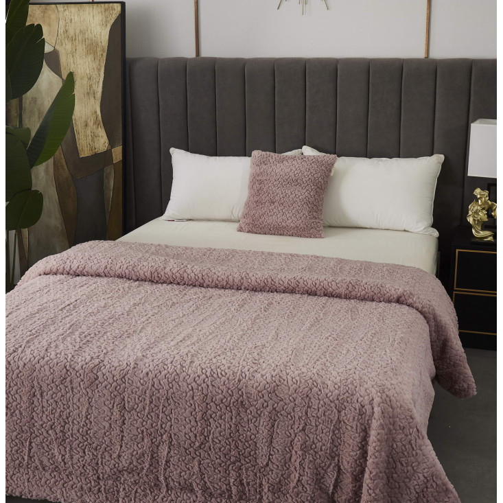 Плед искусственный мех Sofi De Marko Теодор пепельная роза