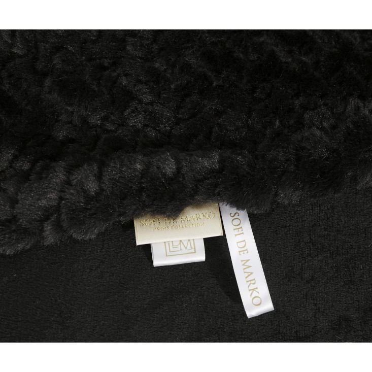 Плед искусственный мех Sofi De Marko Теодор черный