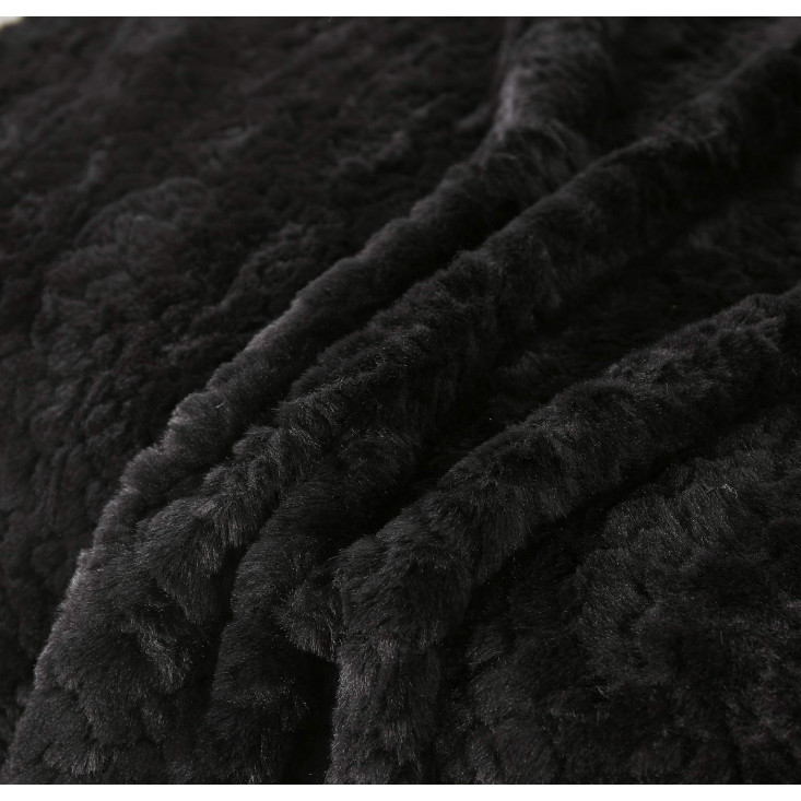 Плед искусственный мех Sofi De Marko Теодор черный