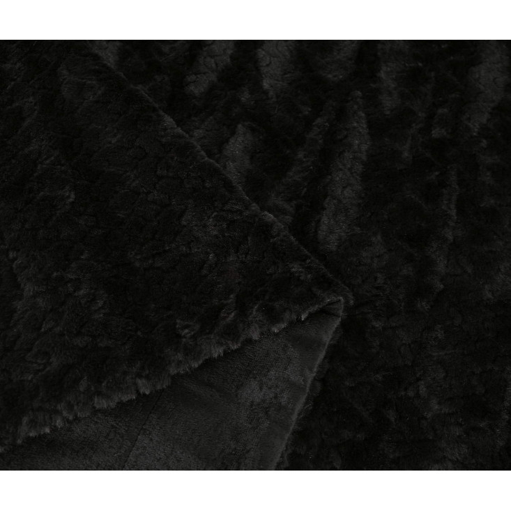 Плед искусственный мех Sofi De Marko Теодор черный