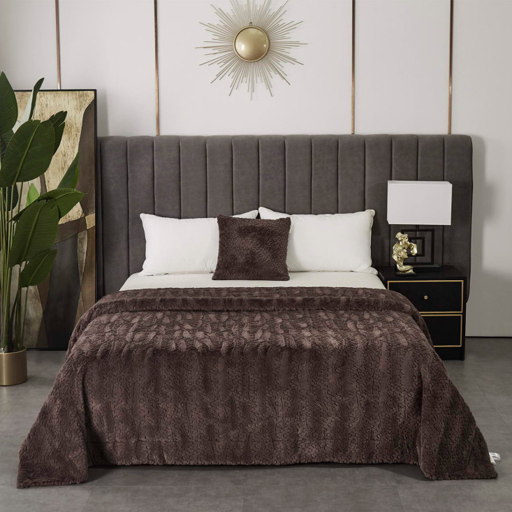 Плед искусственный мех Sofi De Marko Теодор шоколад