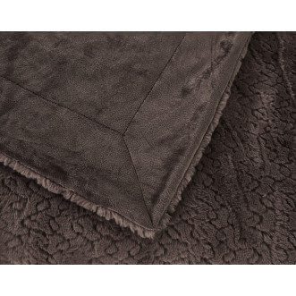 Плед искусственный мех Sofi De Marko Теодор шоколад - купить по низким ценам в Lux-Postel.com