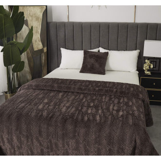 Плед искусственный мех Sofi De Marko Теодор шоколад описание