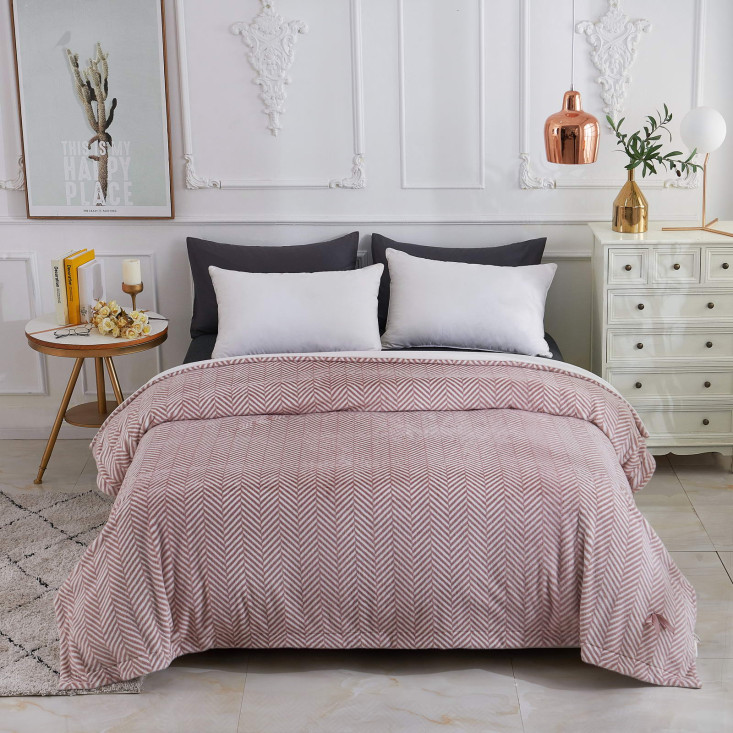 Плед искусственный мех Sofi De Marko Флоренс пепельная роза