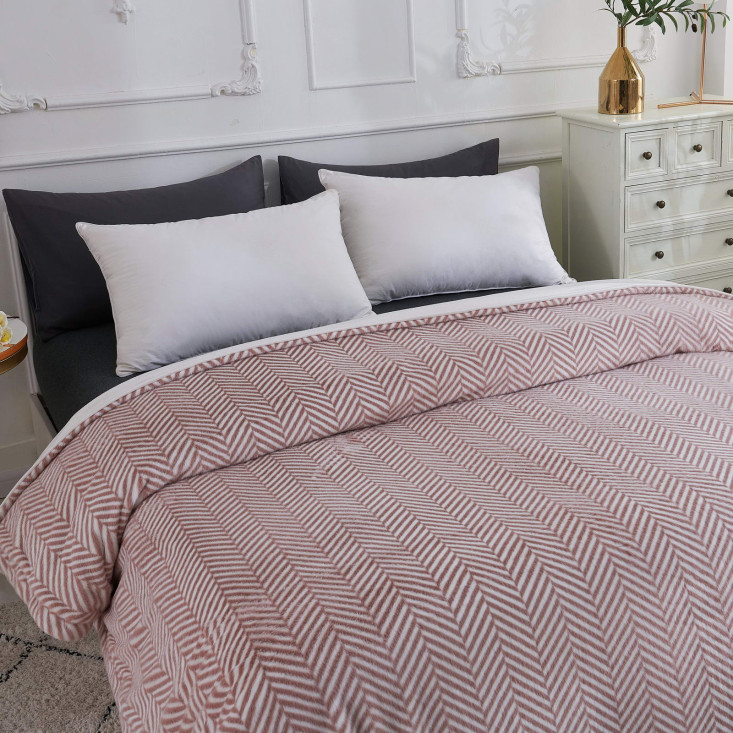 Плед искусственный мех Sofi De Marko Флоренс пепельная роза