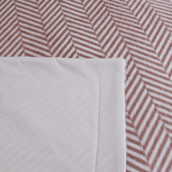 Плед искусственный мех Sofi De Marko Флоренс пепельная роза