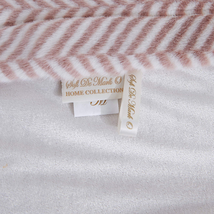 Плед искусственный мех Sofi De Marko Флоренс пепельная роза