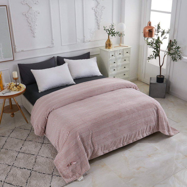 Плед искусственный мех Sofi De Marko Флоренс пепельная роза