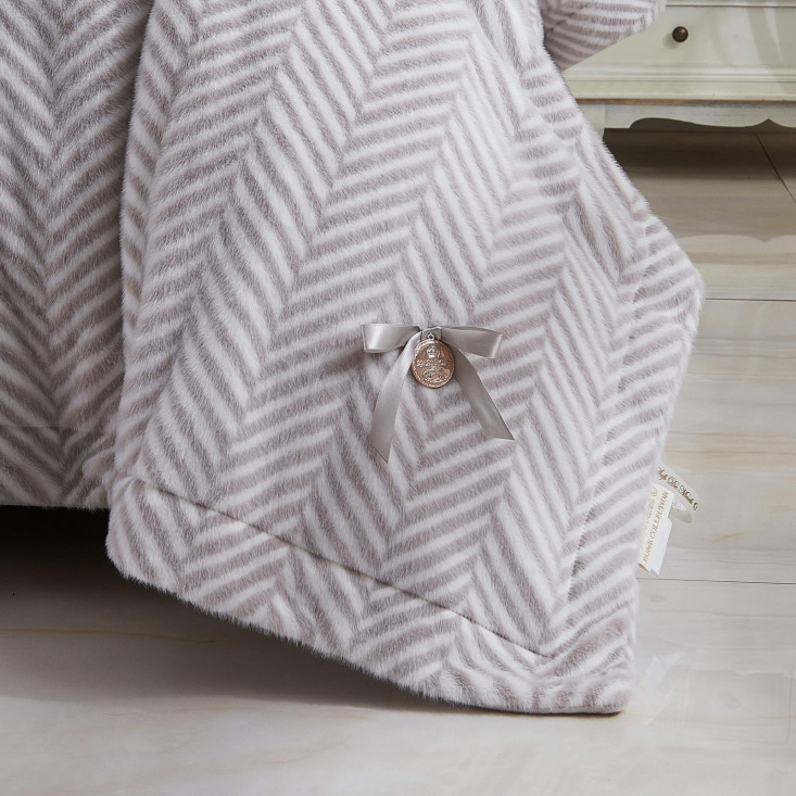 Плед искусственный мех Sofi De Marko Флоренс серый