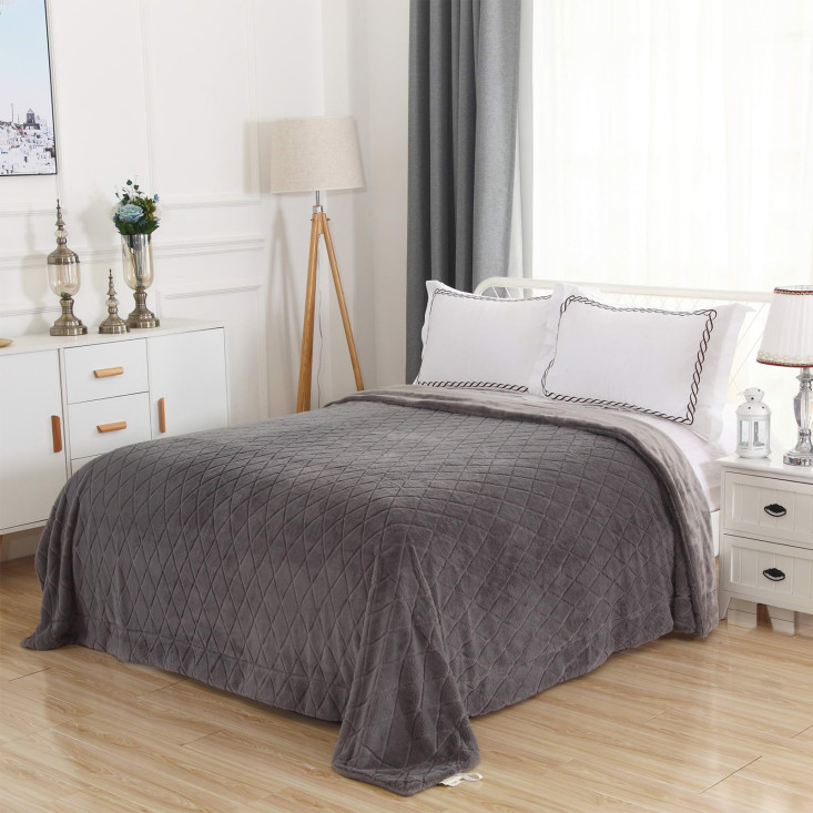 Плед искусственный мех Sofi De Marko Элайза серый